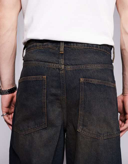 ASOS DESIGN super baggy fit jeans in black wash
