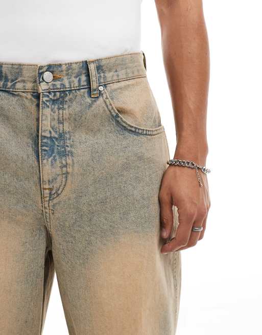 ASOS DESIGN super baggy fit jeans in orange tint