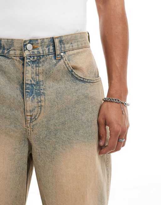 ASOS DESIGN super baggy fit jeans in orange tint
