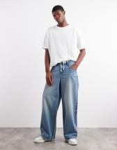 ASOS DESIGN super baggy jeans in brown wash