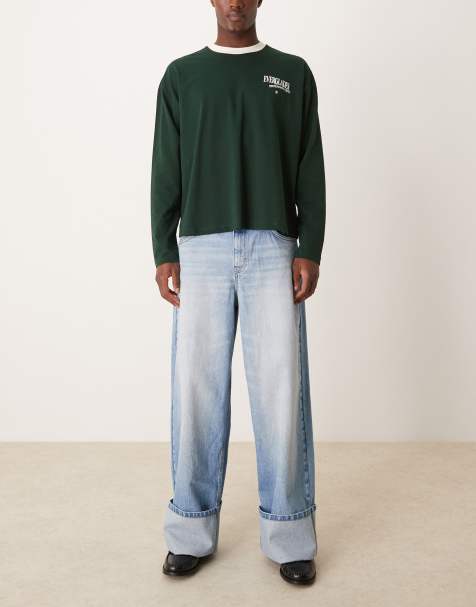 ASOS DESIGN super baggy fit jeans with turn up hem - view 1