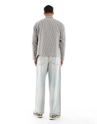 Asos Design Super Baggy Fit Jeans With Vintage Tint In Blue