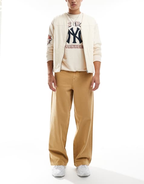 ASOS DESIGN super baggy jeans in beige - view 1