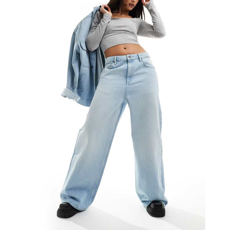 ASOS DESIGN – Super-Baggy-Jeans in Bleach mit niedrigem Bund | ASOS