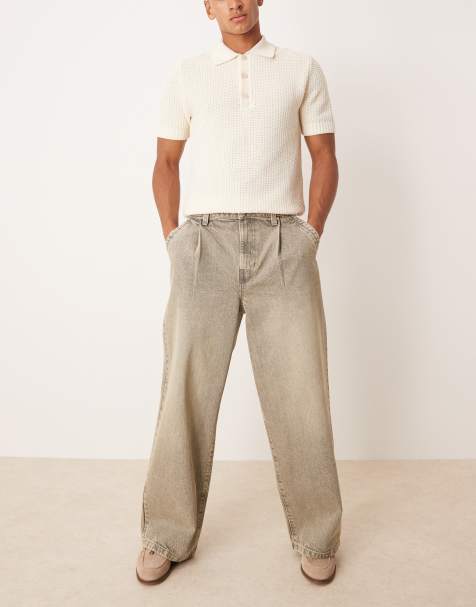 ASOS DESIGN super baggy jeans in brown tint - view 1