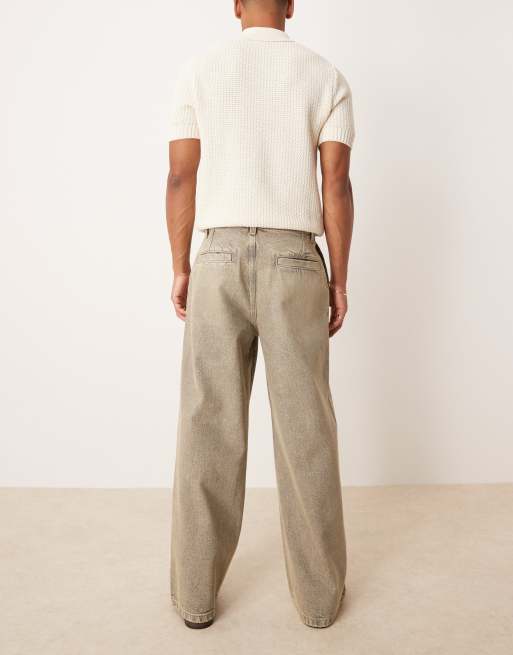 ASOS DESIGN super baggy jeans in brown tint