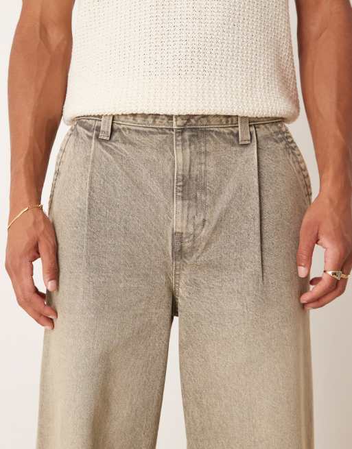 ASOS DESIGN super baggy jeans in brown tint