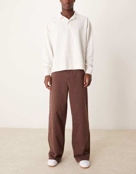 ASOS DESIGN super baggy jeans in brown - view 1