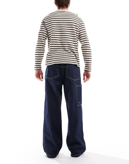 ASOS DESIGN super baggy jeans in dark wash blue