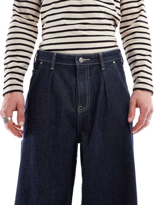 ASOS DESIGN super baggy jeans in dark wash blue