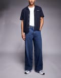 [ASOS DESIGN] ASOS DESIGN super baggy jeans in dark wash blue W30 L32 Dark wash blue