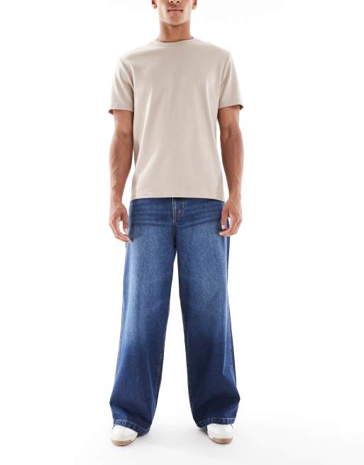 ASOS DESIGN super baggy jeans in dark wash blue