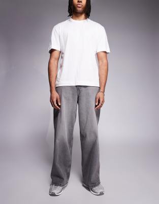 Asos Design Super Baggy Jeans In Gray