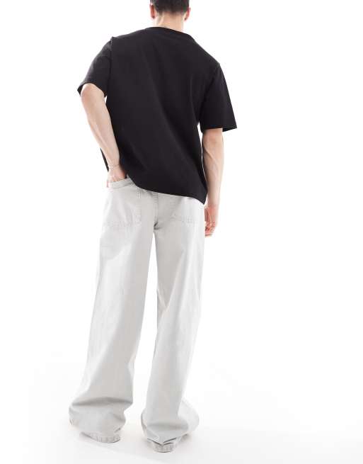 ASOS DESIGN super baggy jeans in gray wash
