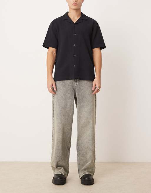 ASOS DESIGN super baggy jeans in gray with green tint