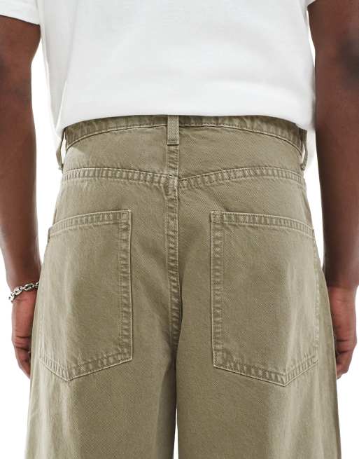 ASOS DESIGN super baggy jeans in khaki denim (part of a set), 5 of 5
