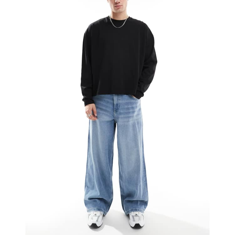 ASOS DESIGN super baggy jeans in light wash blue | ASOS
