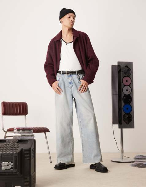 ASOS DESIGN super baggy jeans in light wash blue - view 1