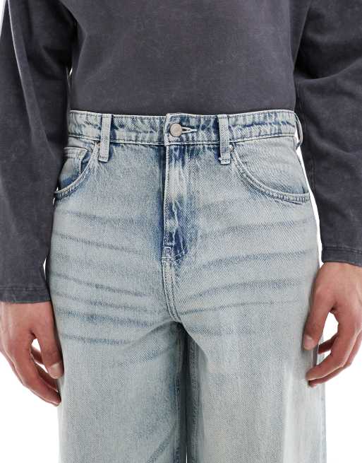ASOS DESIGN super baggy jeans in light wash blue