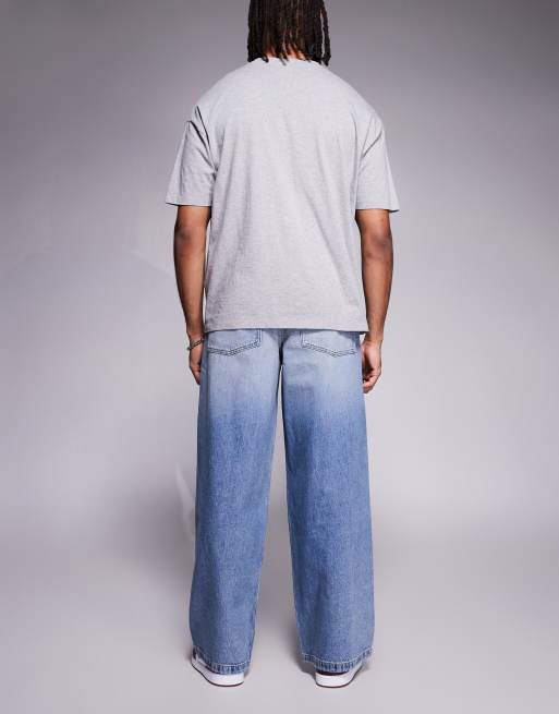 ASOS DESIGN super baggy jeans in light wash blue
