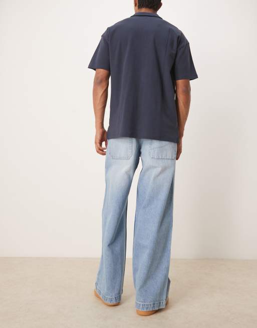 ASOS DESIGN – Ljusblå, superbaggy jeans