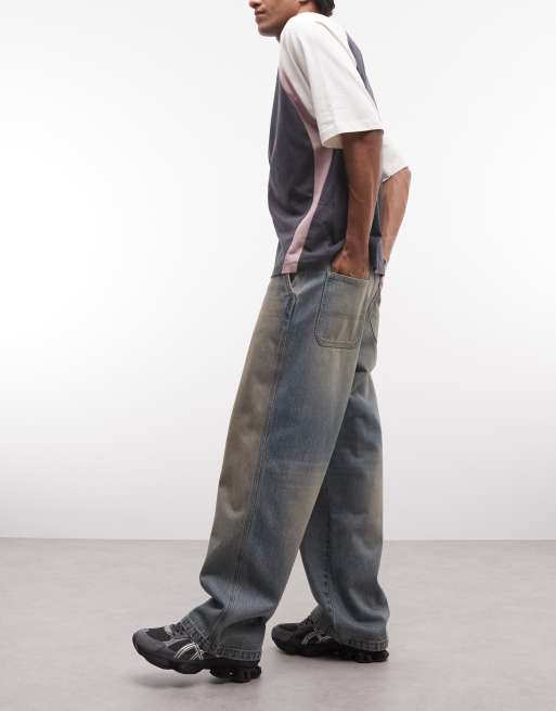 ASOS DESIGN - Super baggy jeans in mid-wash blauw met tint, 3 van 5