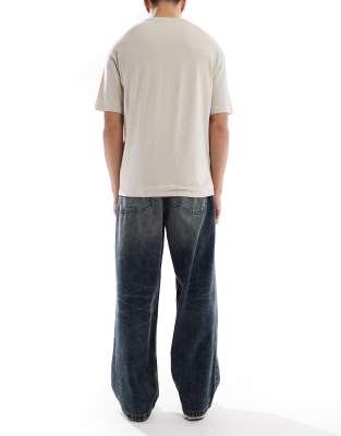 Asos Design Super Baggy Jeans In Blue