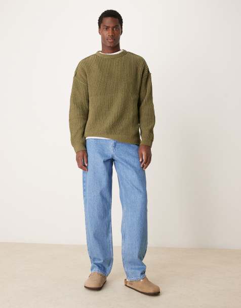 ASOS DESIGN super baggy jeans in mid wash blue - view 1