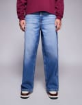 [ASOS DESIGN] ASOS DESIGN super baggy jeans in mid wash blue W28 L30 Mid wash blue