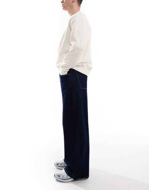 ASOS DESIGN super baggy jeans in rinse wash blue