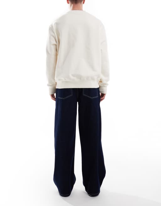 ASOS DESIGN super baggy jeans in rinse wash blue