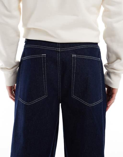 ASOS DESIGN super baggy jeans in rinse wash blue