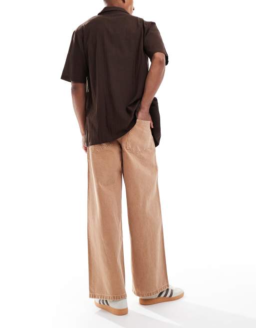 ASOS DESIGN super baggy jeans in sand wash ASOS