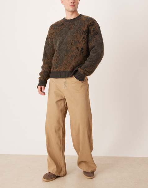 ASOS DESIGN super baggy jeans in sandy brown wash - view 1