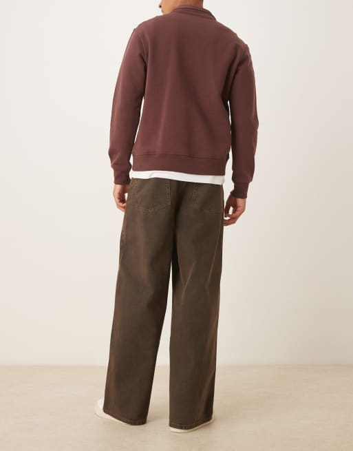 ASOS DESIGN super baggy jeans in tinted brown wash