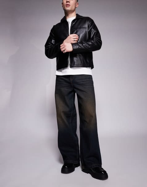 ASOS DESIGN – Super-Baggy-Jeans in verwaschenem Schwarz - view 1