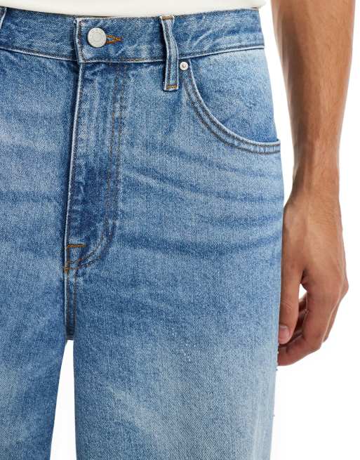 ASOS DESIGN - Super Baggy jeans in verwassen blauw met scheuren, 5 van 5