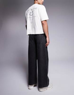 ASOS DESIGN super baggy jeans in washed black