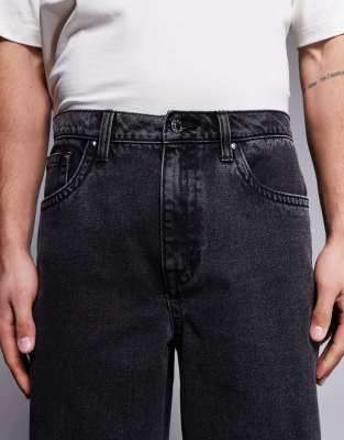 ASOS DESIGN super baggy jeans in washed black