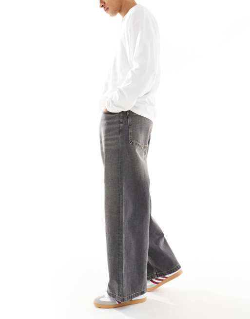 ASOS DESIGN super baggy jeans in washed black