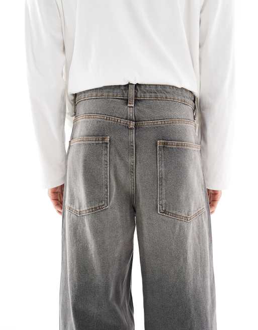 ASOS DESIGN super baggy jeans in washed black