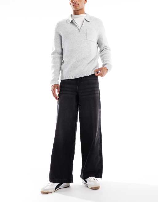 ASOS DESIGN - Super baggy jeans in zwart