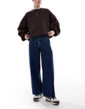 ASOS DESIGN baggy workpant jeans in raw wash