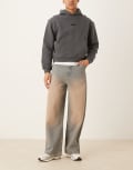 [ASOS DESIGN] ASOS DESIGN super baggy jeans with heavy red tint in mid wash blue W30 Light washed blue