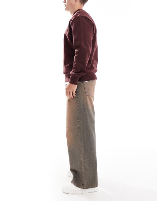 ASOS DESIGN super baggy jeans with pink tint