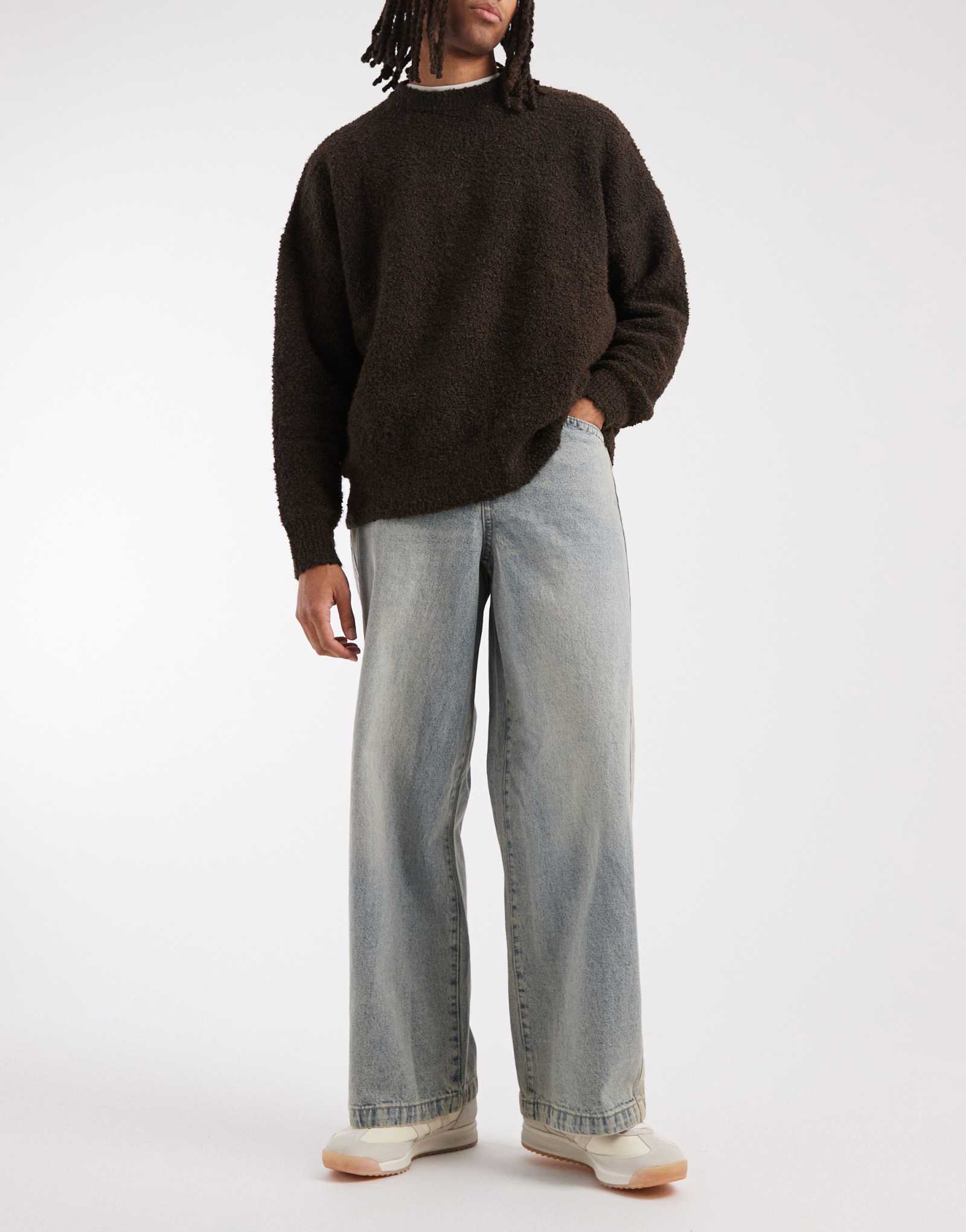 ДИЗАЙНЕРСКИЕ супер-мешковатые джинсы ASOS с боковыми вставками желтого и светло-голубого оттенков