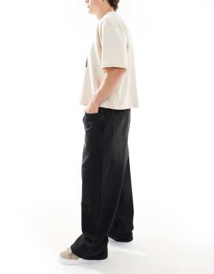 ASOS DESIGN super baggy jeans with tint in washed black
