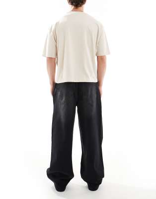 ASOS DESIGN super baggy jeans with tint in washed black