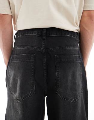 ASOS DESIGN super baggy jeans with tint in washed black