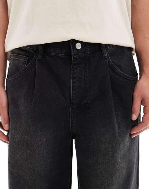 ASOS DESIGN super baggy jeans with tint in washed black